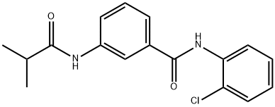 N-(2-chlorophenyl)-3-(2-methylpropanoylamino)benzamide 구조식 이미지