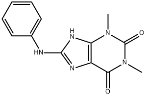 8-anilino-1,3-dimethyl-7H-purine-2,6-dione 구조식 이미지