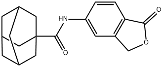 N-(1-oxo-3H-2-benzofuran-5-yl)adamantane-1-carboxamide 구조식 이미지