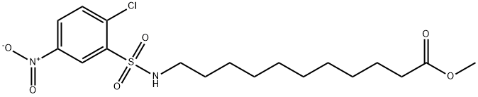 methyl 11-[(2-chloro-5-nitrophenyl)sulfonylamino]undecanoate 구조식 이미지