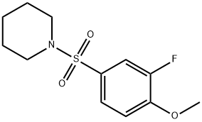 1-(3-fluoro-4-methoxyphenyl)sulfonylpiperidine 구조식 이미지