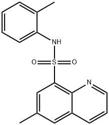 6-methyl-N-(2-methylphenyl)quinoline-8-sulfonamide Structure