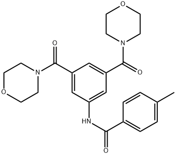 N-[3,5-bis(morpholine-4-carbonyl)phenyl]-4-methylbenzamide 구조식 이미지