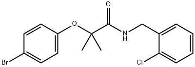 2-(4-bromophenoxy)-N-[(2-chlorophenyl)methyl]-2-methylpropanamide 구조식 이미지