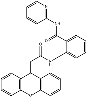 N-pyridin-2-yl-2-[[2-(9H-xanthen-9-yl)acetyl]amino]benzamide Structure