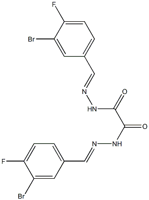 N,N'-bis[(E)-(3-bromo-4-fluorophenyl)methylideneamino]oxamide Structure