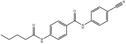 N-(4-cyanophenyl)-4-(pentanoylamino)benzamide Structure