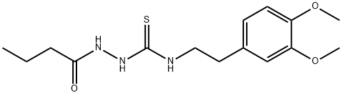 1-(butanoylamino)-3-[2-(3,4-dimethoxyphenyl)ethyl]thiourea 구조식 이미지