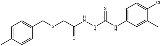 1-(4-chloro-3-methylphenyl)-3-[[2-[(4-methylphenyl)methylsulfanyl]acetyl]amino]thiourea Structure