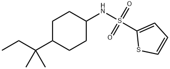 N-[4-(2-methylbutan-2-yl)cyclohexyl]thiophene-2-sulfonamide 구조식 이미지