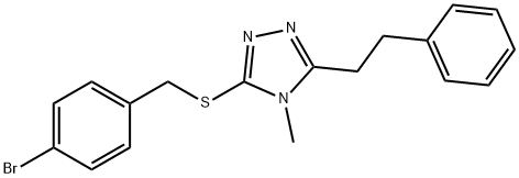 3-[(4-bromophenyl)methylsulfanyl]-4-methyl-5-(2-phenylethyl)-1,2,4-triazole Structure