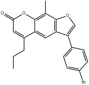 3-(4-bromophenyl)-9-methyl-5-propylfuro[3,2-g]chromen-7-one Structure