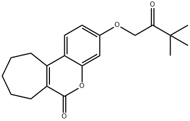 3-(3,3-dimethyl-2-oxobutoxy)-8,9,10,11-tetrahydro-7H-cyclohepta[c]chromen-6-one 구조식 이미지