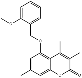 5-[(2-methoxyphenyl)methoxy]-3,4,7-trimethylchromen-2-one Structure