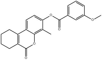 (4-methyl-6-oxo-7,8,9,10-tetrahydrobenzo[c]chromen-3-yl) 3-methoxybenzoate 구조식 이미지