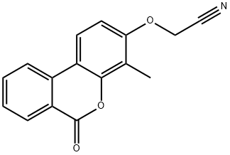 2-(4-methyl-6-oxobenzo[c]chromen-3-yl)oxyacetonitrile 구조식 이미지