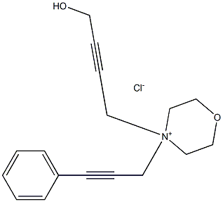 4-[4-(3-phenylprop-2-ynyl)morpholin-4-ium-4-yl]but-2-yn-1-ol chloride 구조식 이미지