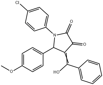 (4E)-1-(4-chlorophenyl)-4-[hydroxy(phenyl)methylidene]-5-(4-methoxyphenyl)pyrrolidine-2,3-dione Structure