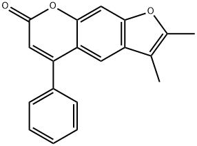 2,3-dimethyl-5-phenylfuro[3,2-g]chromen-7-one 구조식 이미지