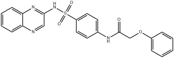 2-phenoxy-N-[4-(quinoxalin-2-ylsulfamoyl)phenyl]acetamide Structure