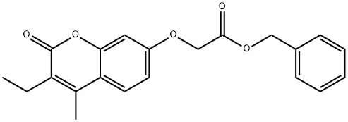 benzyl 2-(3-ethyl-4-methyl-2-oxochromen-7-yl)oxyacetate 구조식 이미지