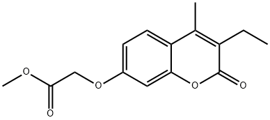 methyl 2-(3-ethyl-4-methyl-2-oxochromen-7-yl)oxyacetate 구조식 이미지