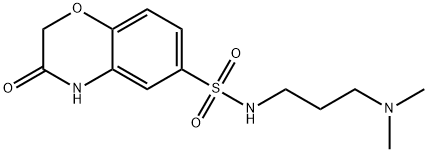 N-[3-(dimethylamino)propyl]-3-oxo-4H-1,4-benzoxazine-6-sulfonamide 구조식 이미지