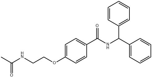 4-(2-acetamidoethoxy)-N-benzhydrylbenzamide Structure