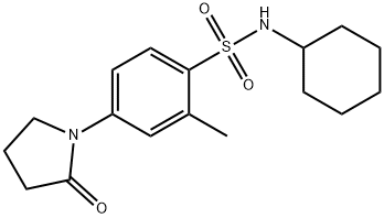 N-cyclohexyl-2-methyl-4-(2-oxopyrrolidin-1-yl)benzenesulfonamide 구조식 이미지