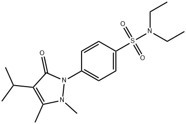 4-(2,3-dimethyl-5-oxo-4-propan-2-ylpyrazol-1-yl)-N,N-diethylbenzenesulfonamide 구조식 이미지