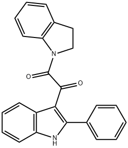 1-(2,3-dihydroindol-1-yl)-2-(2-phenyl-1H-indol-3-yl)ethane-1,2-dione 구조식 이미지