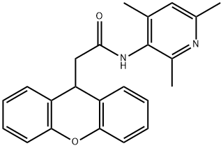 N-(2,4,6-trimethylpyridin-3-yl)-2-(9H-xanthen-9-yl)acetamide 구조식 이미지