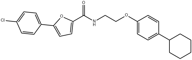 5-(4-chlorophenyl)-N-[2-(4-cyclohexylphenoxy)ethyl]furan-2-carboxamide Structure