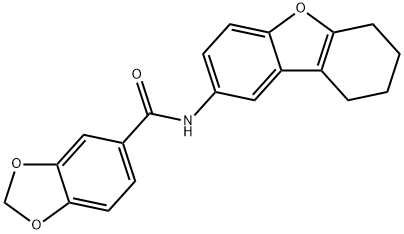 N-(6,7,8,9-tetrahydrodibenzofuran-2-yl)-1,3-benzodioxole-5-carboxamide Structure
