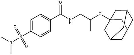 N-[2-(1-adamantyloxy)propyl]-4-(dimethylsulfamoyl)benzamide 구조식 이미지