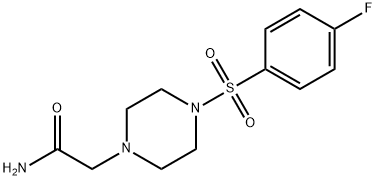 2-[4-(4-fluorophenyl)sulfonylpiperazin-1-yl]acetamide 구조식 이미지