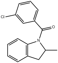 (3-chlorophenyl)-(2-methyl-2,3-dihydroindol-1-yl)methanone 구조식 이미지