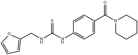 1-(furan-2-ylmethyl)-3-[4-(piperidine-1-carbonyl)phenyl]thiourea 구조식 이미지