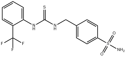 1-[(4-sulfamoylphenyl)methyl]-3-[2-(trifluoromethyl)phenyl]thiourea Structure