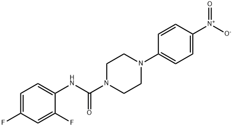N-(2,4-difluorophenyl)-4-(4-nitrophenyl)piperazine-1-carboxamide Structure
