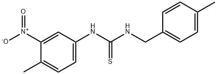 1-(4-methyl-3-nitrophenyl)-3-[(4-methylphenyl)methyl]thiourea 구조식 이미지