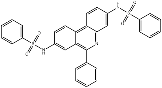 N-[3-(benzenesulfonamido)-6-phenylphenanthridin-8-yl]benzenesulfonamide Structure