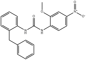 1-(2-benzylphenyl)-3-(2-methoxy-4-nitrophenyl)urea 구조식 이미지