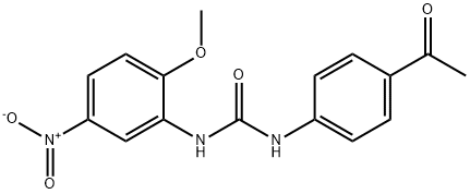 1-(4-acetylphenyl)-3-(2-methoxy-5-nitrophenyl)urea 구조식 이미지