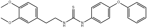 1-[2-(3,4-dimethoxyphenyl)ethyl]-3-(4-phenoxyphenyl)thiourea Structure