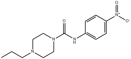 N-(4-nitrophenyl)-4-propylpiperazine-1-carboxamide 구조식 이미지