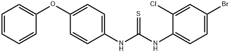 1-(4-bromo-2-chlorophenyl)-3-(4-phenoxyphenyl)thiourea 구조식 이미지