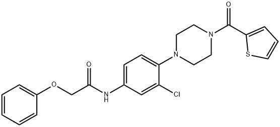 N-[3-chloro-4-[4-(thiophene-2-carbonyl)piperazin-1-yl]phenyl]-2-phenoxyacetamide Structure