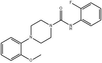 N-(2-fluorophenyl)-4-(2-methoxyphenyl)piperazine-1-carboxamide 구조식 이미지