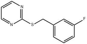 2-[(3-fluorophenyl)methylsulfanyl]pyrimidine 구조식 이미지